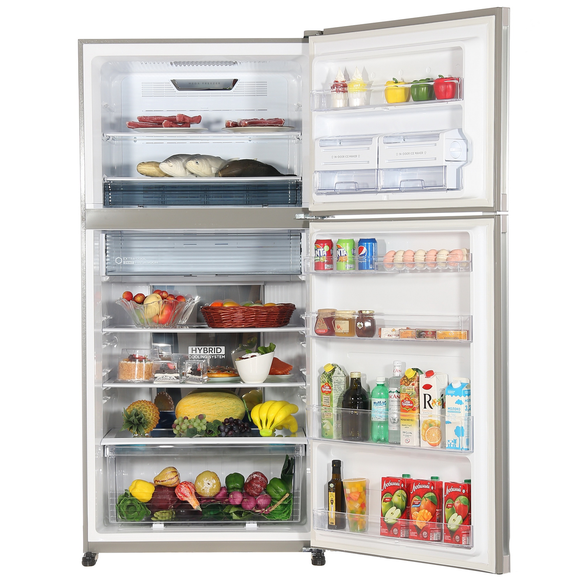 8117593 Холодильник с морозильником   Sharp SJXG60PMSL серебристый STDN-0068839 - Вид №5