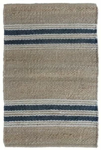 Gancedo Прямоугольный коврик из полосатого растительного волокна Naturales