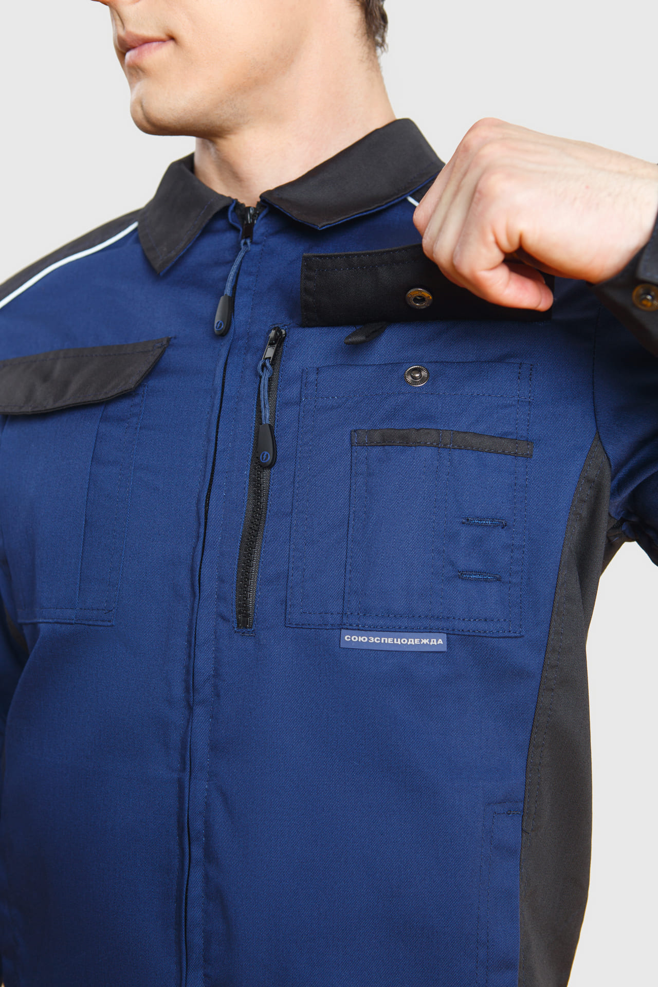 64620 Костюм  NEW 2 темно-синий с черным STATUS  Летняя спецодежда  размер 52-54/170-176  - Вид №14