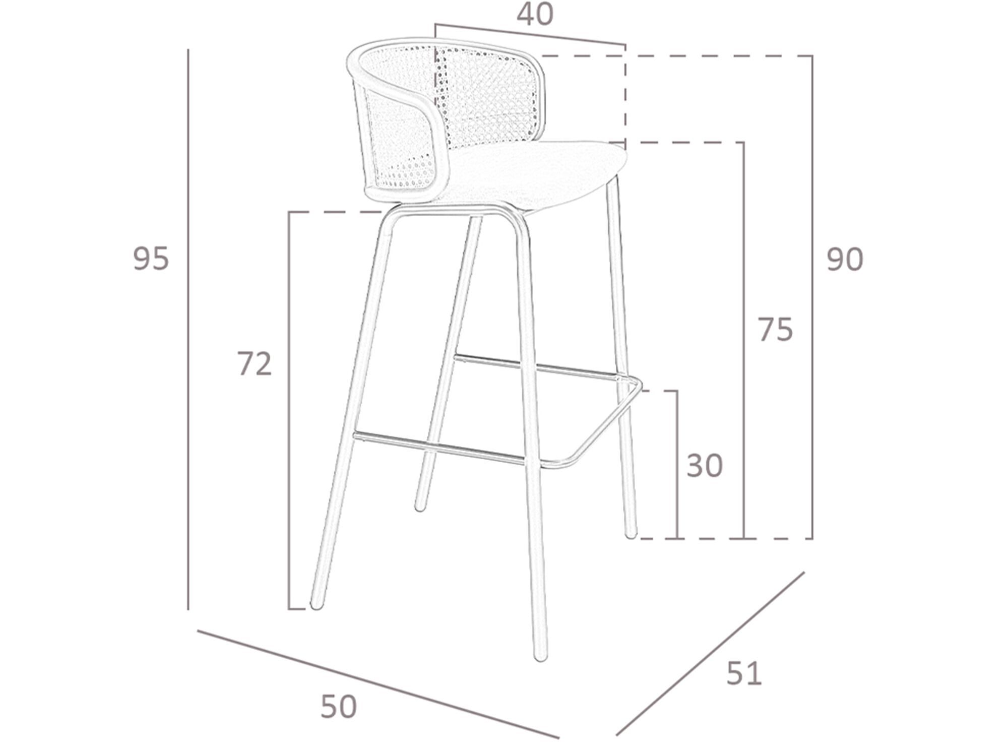 Барный стул из нержавеющей стали Angel Cerda New Chair ARCH-00086798 - Вид №9