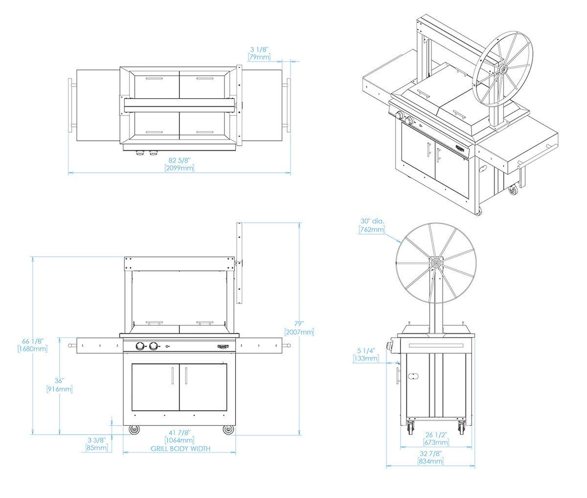 Газовый гриль из нержавеющей стали Kalamazoo GAUCHO GRILLS ARCH-00070932 - Вид №10