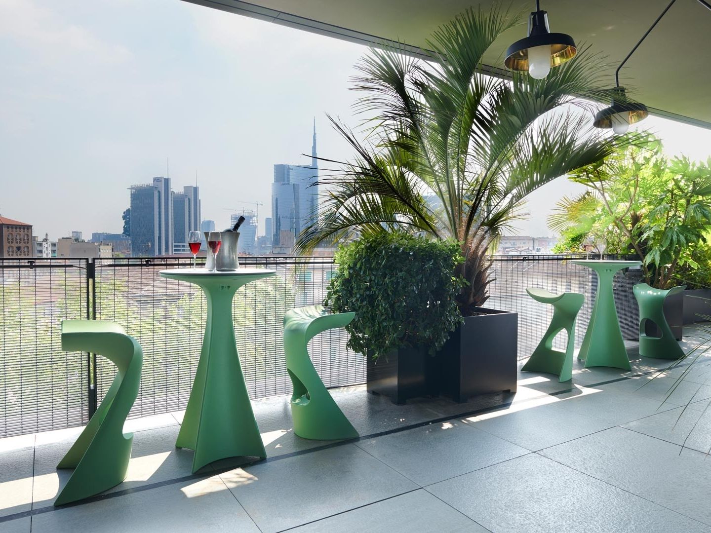 Высокий садовый стол из полиэтилена SLIDE JET ARCH-00065774 - Вид №2