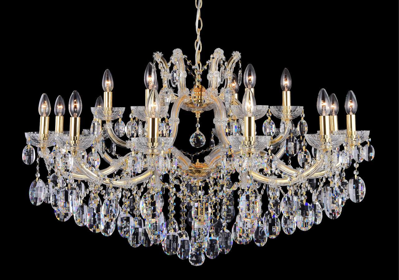 Подвесная люстра Crystal Lux Hollywood SP12+6 Gold золото CRYSTAL LUX ДИЗАЙНЕРСКИЕ, HOLLYWOOD 220846 Золотой  - Вид №1