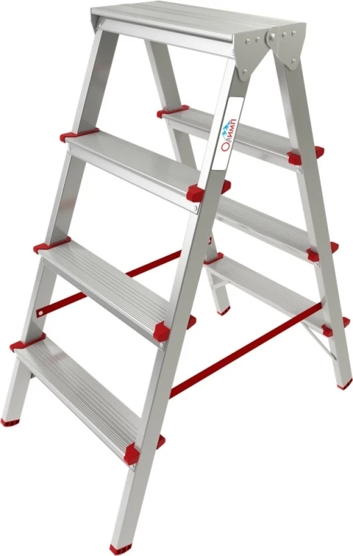 Стремянка алюминиевая двухсторонняя, 4 ступени Верстакофф 1120204A