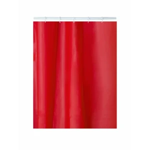 Штора для ванной Delphinium Эва 180x200 см PEVA цвет красный