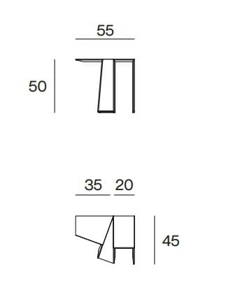 Журнальный столик из олова и камня Henge ORIGAMI ARCH-00109865 - Вид №4
