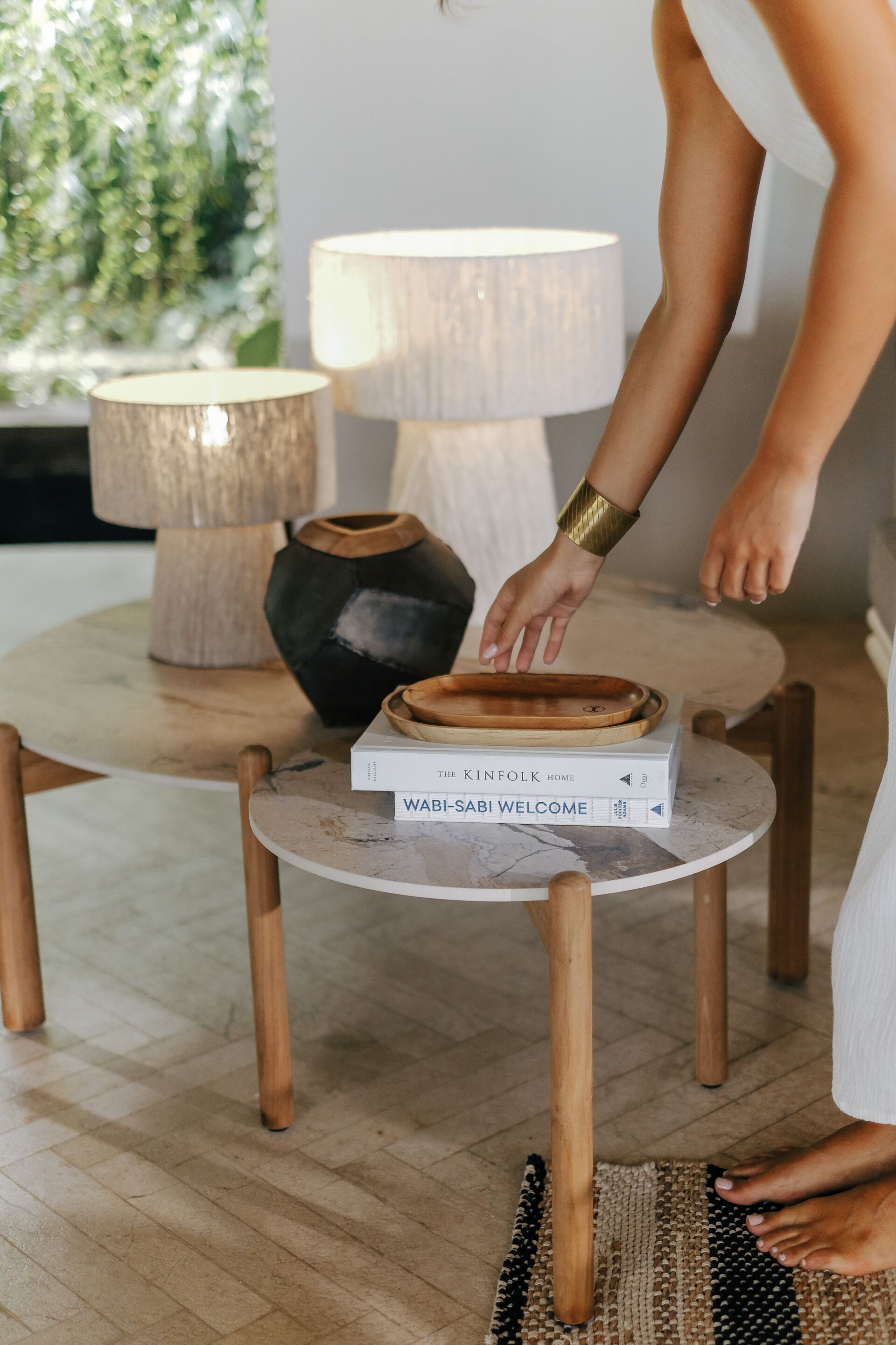 Круглый стол из тикового дерева с керамогранитом cbdesign Stylo ARCH-00008265 - Вид №4