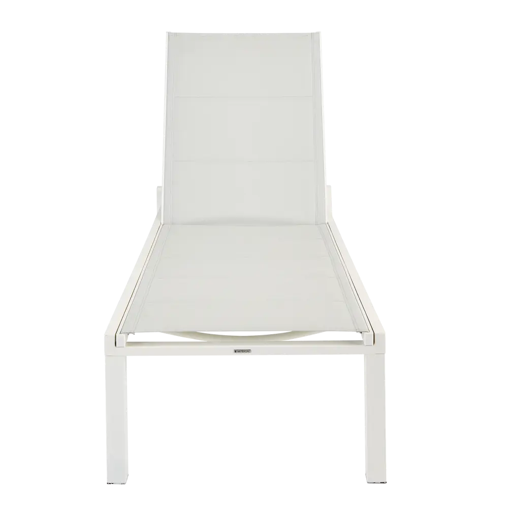 Шезлонг Naterial Aquila II 200x36x75 см алюминий/текстилен белый STLM-2064721 - Вид №3