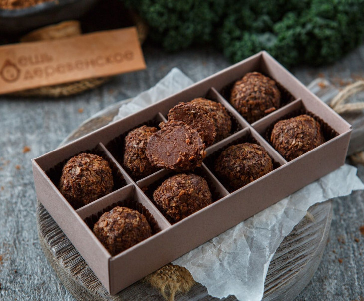 5553 Конфеты шоколадные трюфель "Соленая карамель" Вкусляндия 