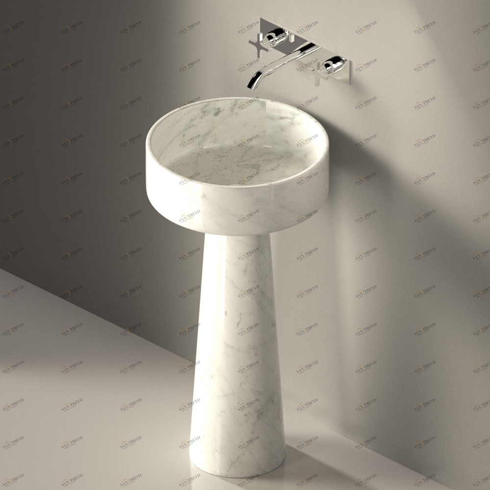 ACER1018FCARRARA Напольная раковина стоящая круглая Agape 