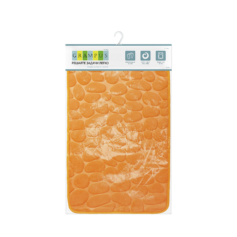 Коврик для ванной оранжевый (50х80 см) Grampus КОВРИКИ GR3204G - Вид №1