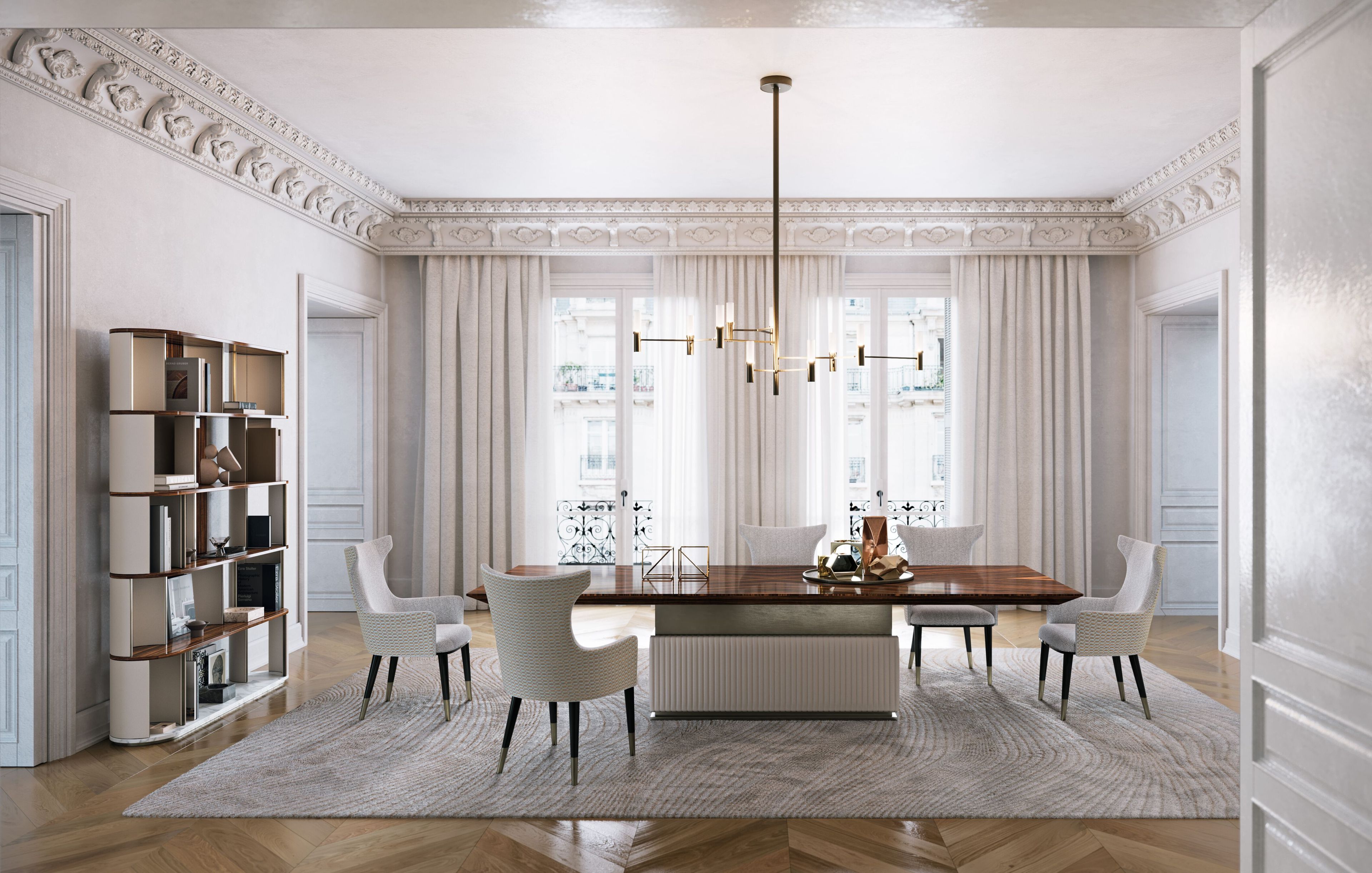 Деревянный настенный книжный шкаф Capital Collection SIPARIO ARCH-00077360 - Вид №4