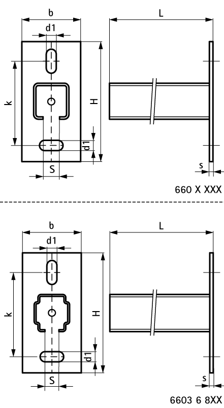 66036825 BIS RapidRail® Консоли стеновые (BUP1000) монтаж к стене или перекрытию walraven  - Вид №1