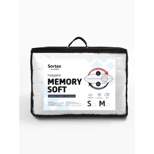 91252085 Подушка Sortex Memory Soft M, 50x70 см, съемный чехол, пена с эффектом памяти (17 см) STLM-1367594