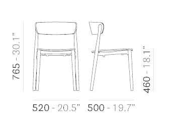 Деревянный стул ресторана Pedrali Nemea ARCH-00112691 - Вид №15