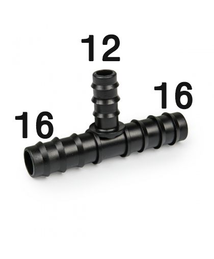 2861 Тройник разветвитель для садовых шлангов с 16мм на 12 мм LAB.Space 