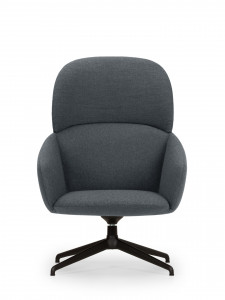 NT8098 High back lounge armchair, swivel aluminum base True Design Not