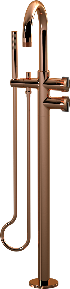 E-11554-R1BRG-L1BK-RG Смеситель напольный отдельностоящий (внешняя часть) GRAFF MOD+