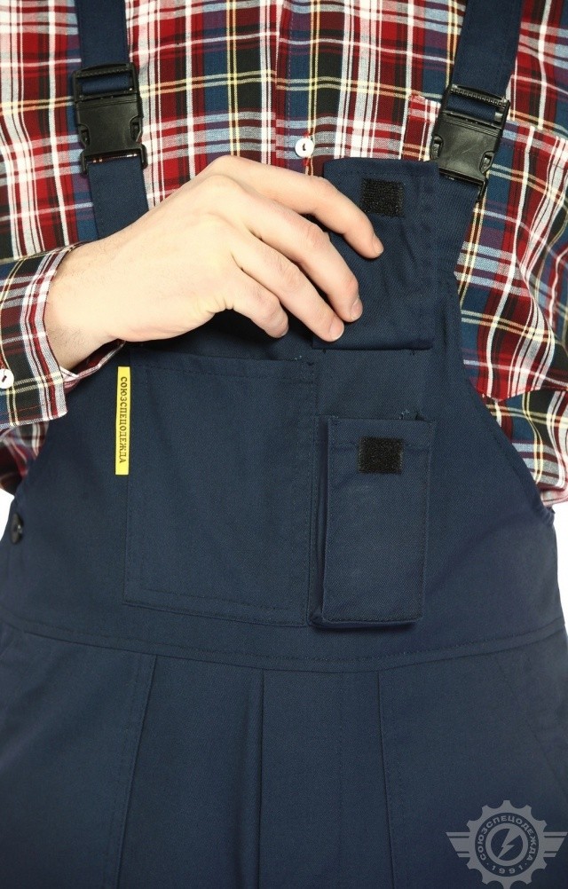 65634 Полукомбинезон "Эксперт-2" темно-синий  Летняя спецодежда  размер 52-54/170-176  - Вид №8