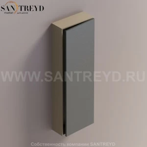 LIFT Модульный шкаф 120 см с правой дверью на доводчиках. Модули могут располагаться горизонтально и вертикально. Отделка: серый дуб и черная кожа. AMOB054NERCDX