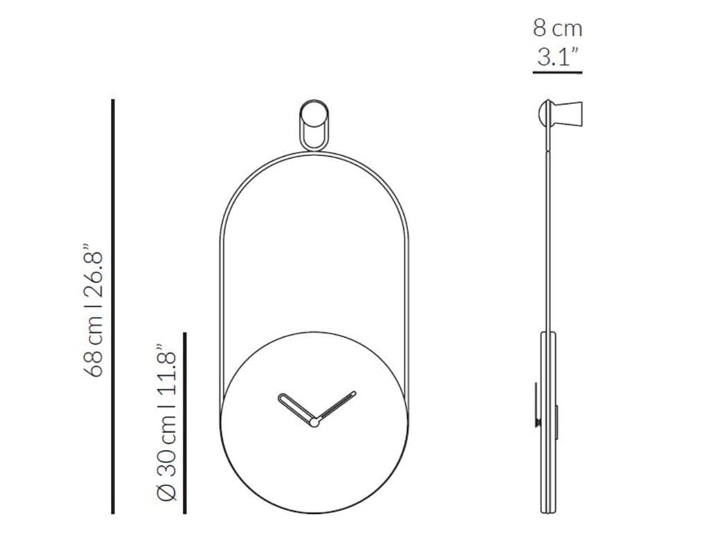 Настенные мраморные часы Sahara Noir NOMON Pendulums ARCH-00120127 - Вид №3