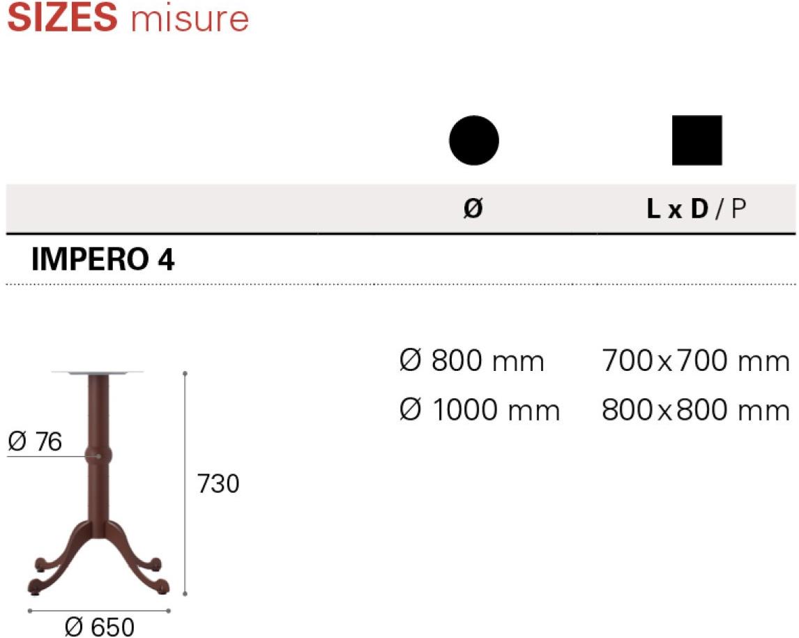 Nitesco Круглый стол с основанием 4 звезды Impero sun-id-1419657 - Вид №5