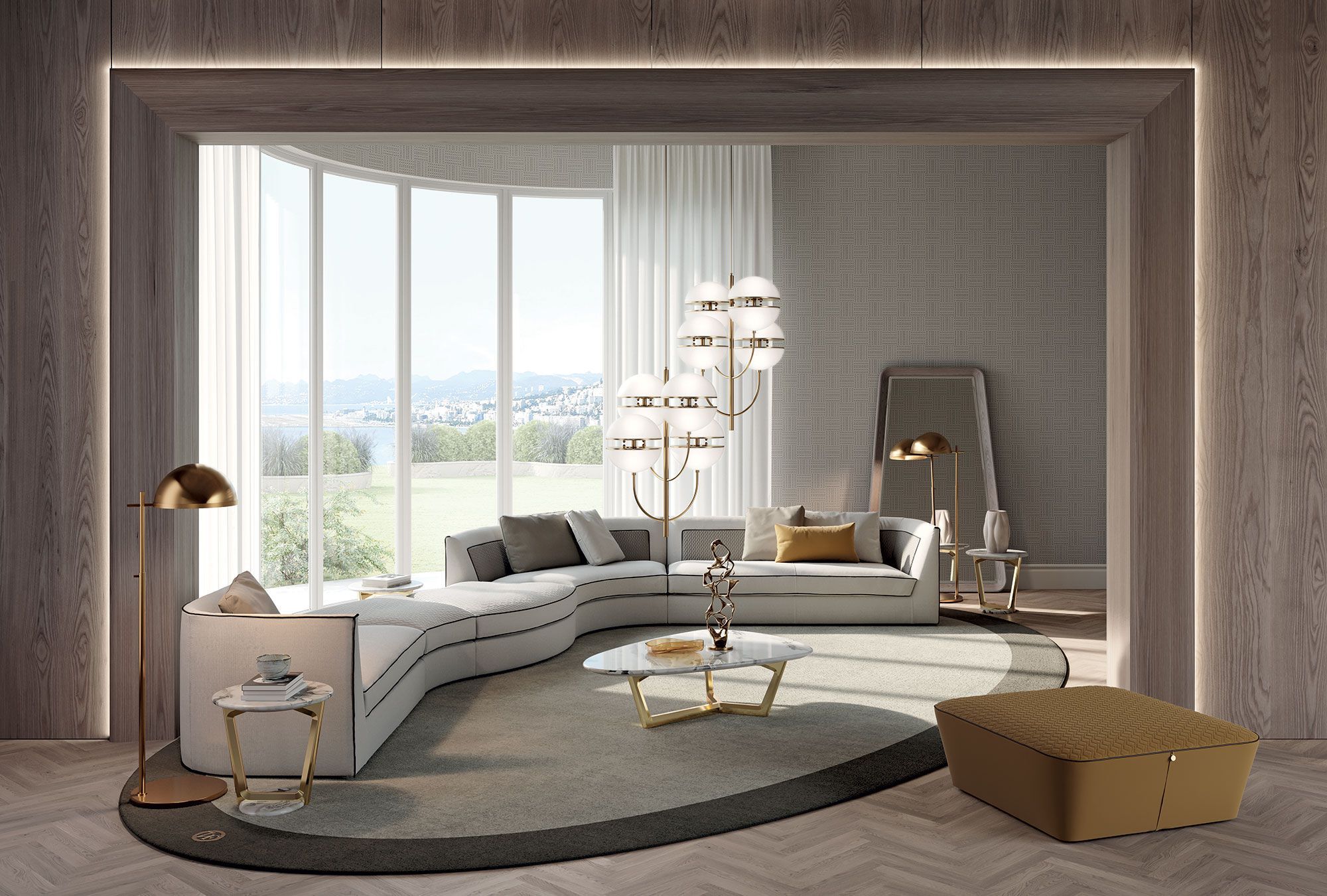 Модульный тканевый диван Vittoria Frigerio BORROMEO ARCH-00015353 - Вид №1