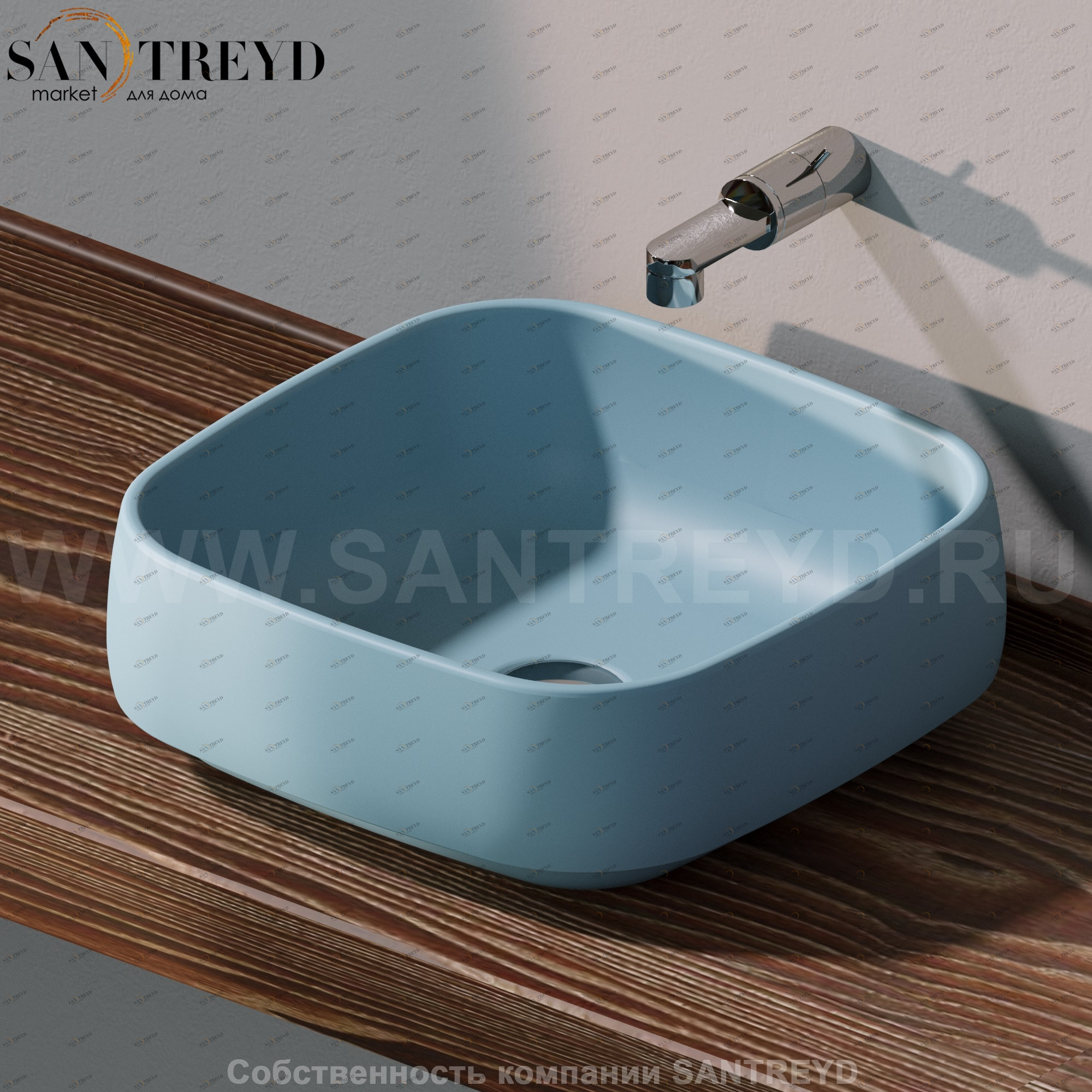 FG40A5014 Накладная раковина на столешницу  квадратная Ceramica Flaminia Flag