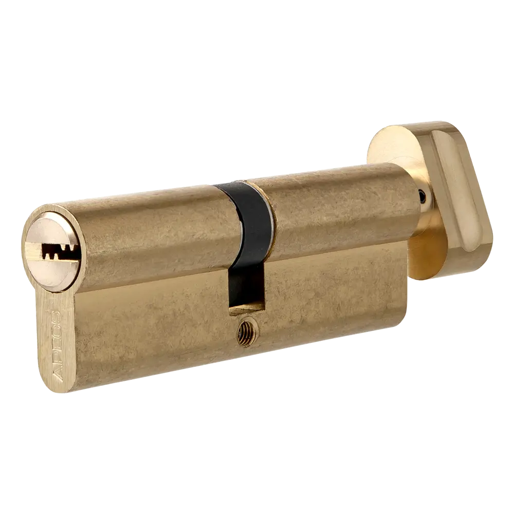 Цилиндр Apecs SM-70, 35х35 мм, ключ/вертушка, цвет золотой STLM-2009126