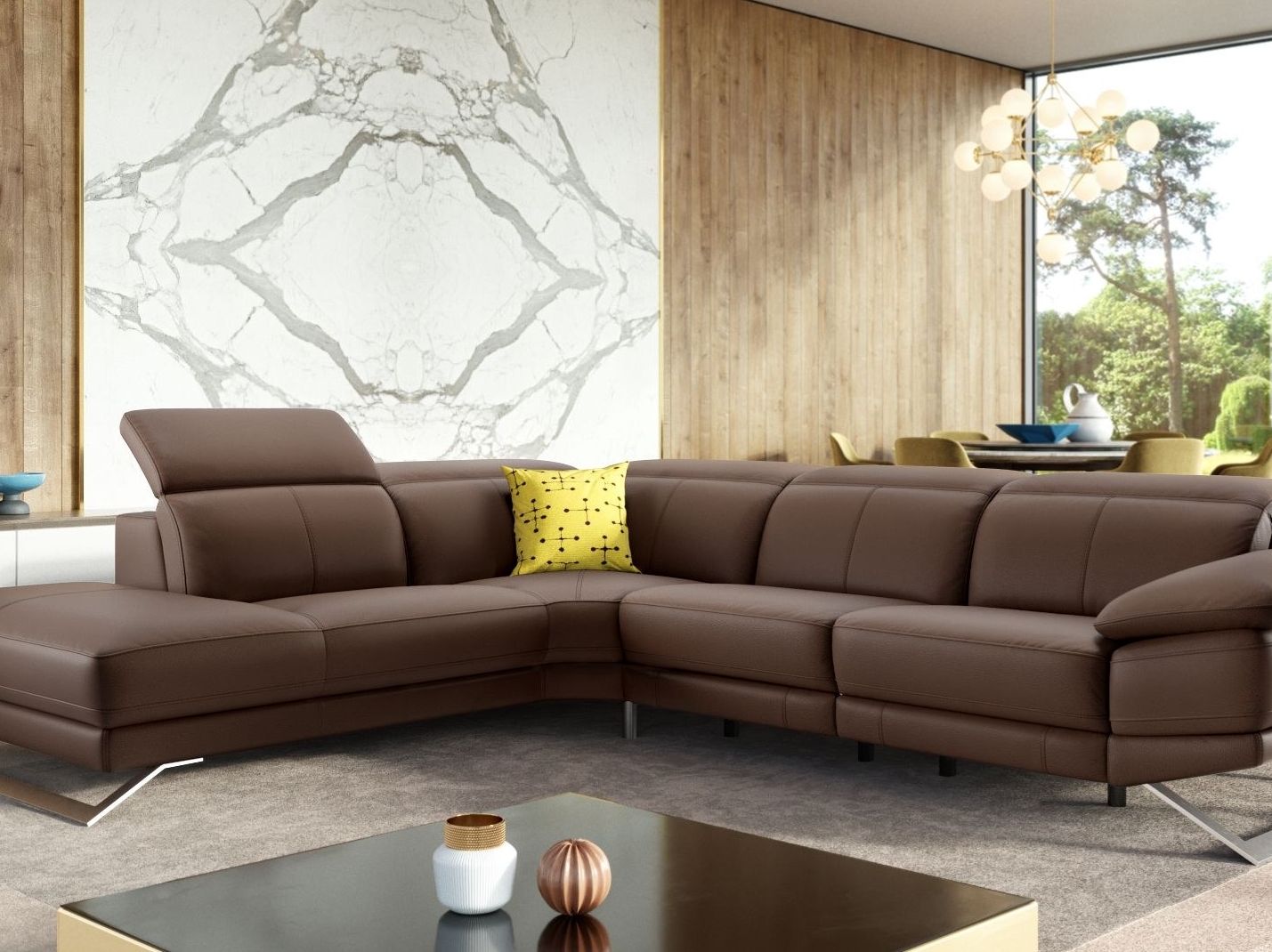 Кожаный угловой диван Sofanella ARCH-00138965 - Вид №6