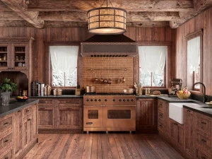 DWFI Линейная кухня из фанерованной древесины  00002655