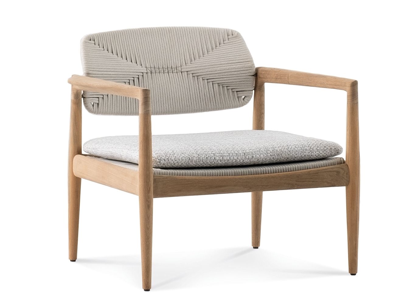 Открытый стул из тика и полиэфирной веревки Minotti Yoko Cord Outdoor ARCH-00085448