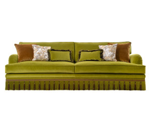 3-местный бархатный диван