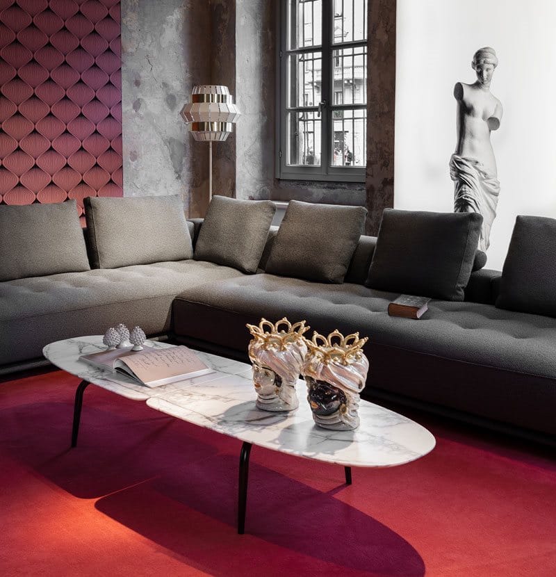 Низкий мраморный журнальный столик Zanotta GRAPHIUM ARCH-00124454 - Вид №5