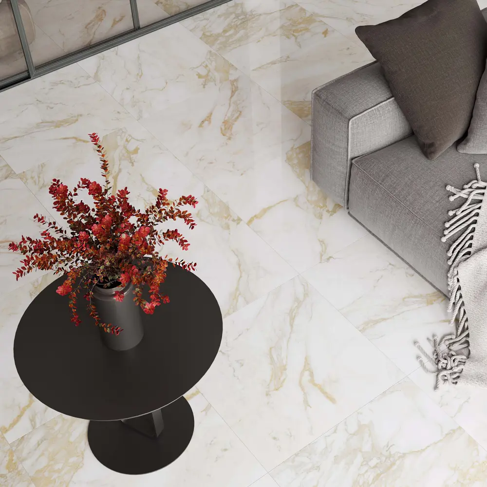 Santreyd Керамогранит Calacatta Oro 60×60 см глянцевый бежево-белый 82771242 STLM-0035818