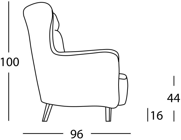Marac Кресло с обивкой из ткани с подлокотниками Clara sun-id-1484009 - Вид №4