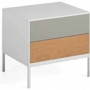 Тумбочка прикроватная GOB-5490 серая от Angel Cerda ANGEL CERDA  241844 Белый