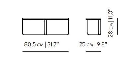 Низкий прямоугольный журнальный столик из дуба Wewood купол ARCH-00052739 - Вид №2
