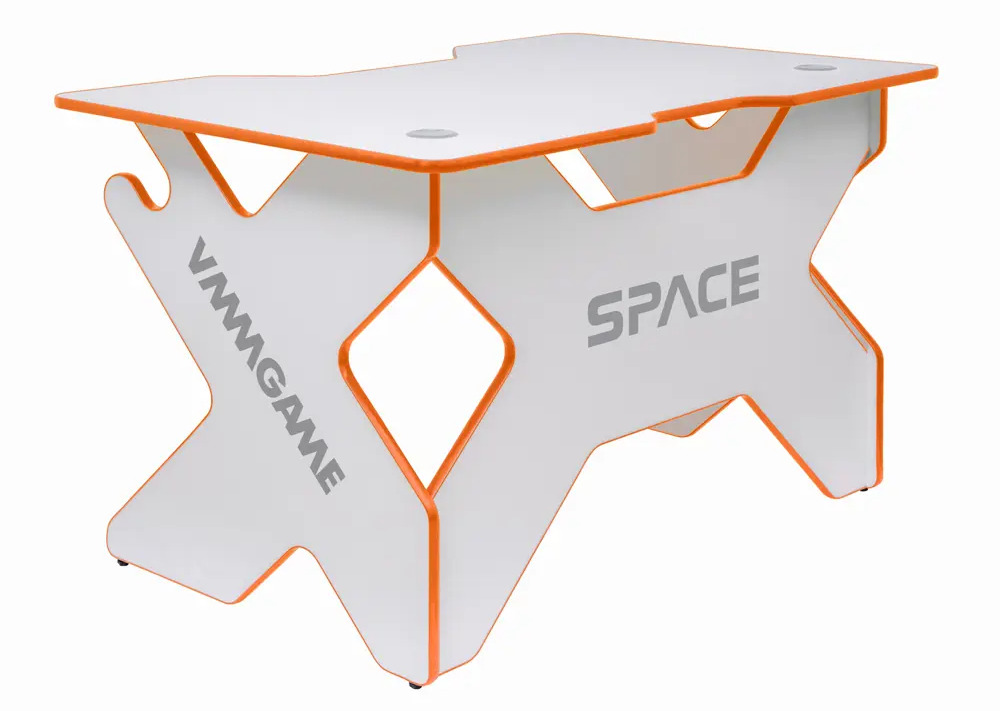 91147594 Компьютерный стол Vmmgame Space 120x77x80 см ЛДСП цвет белый/оранжевый STLM-0500650