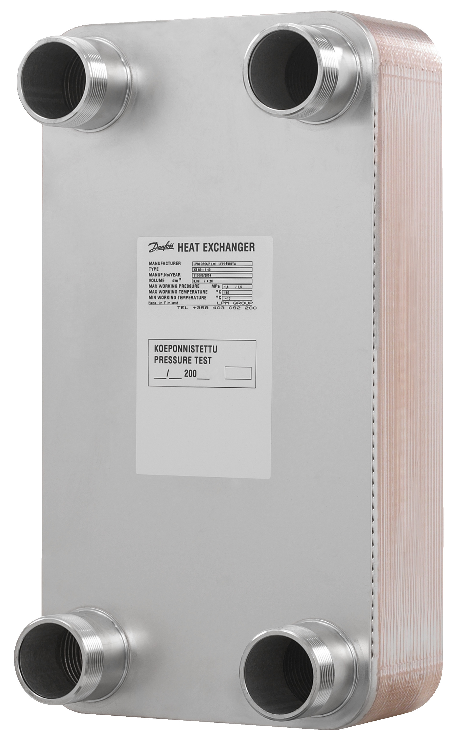 Danfoss Паяный пластинчатый теплообменник серии XB51L XB 51L-1 60 паяный пласт. теплообменник 004B1198  - Вид №14