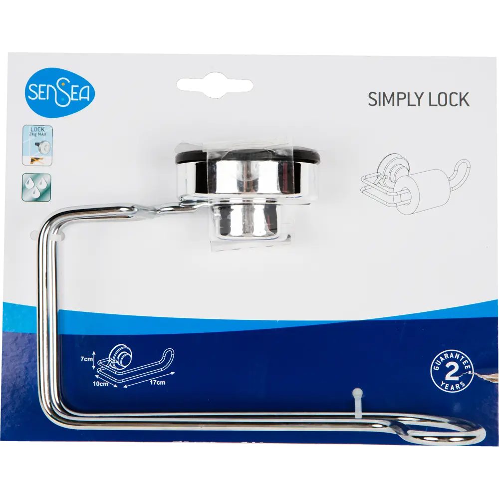 Держатель для туалетной бумаги Sensea «Simply Lock» на присоске без крышки, цвет хром STLM-2083995 - Вид №4