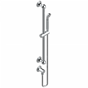 A1S-58 Душ ручной стильный встраиваемый в стену, 60 cм штанга, шланг, крючок и патрубок для душа Thg-paris Cheverny с малахитом Хром