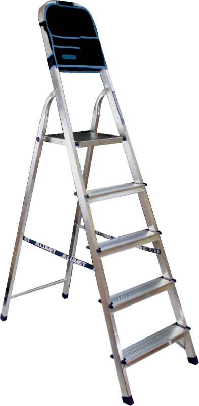 Стремянка алюминиевая шестиступенчатая с органайзером