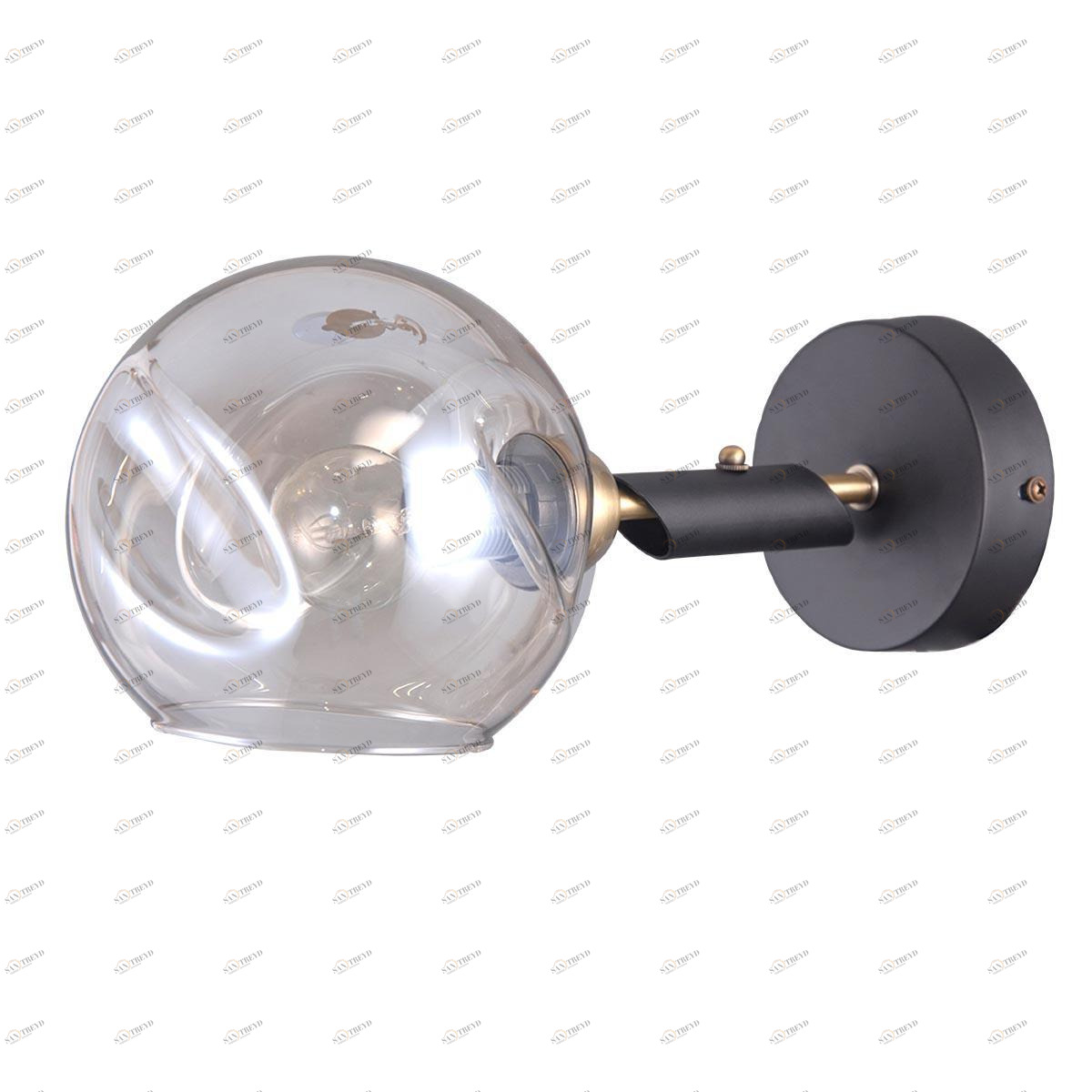 Бра со стеклянным плафоном шампань "Гамбург" 605022701 DE MARKT ГАМБУРГ 00-3930305 Бежевый;коричневый 