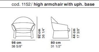 La Cividina Кресло из ткани с подлокотниками Swale sun-id-1396039 - Вид №8