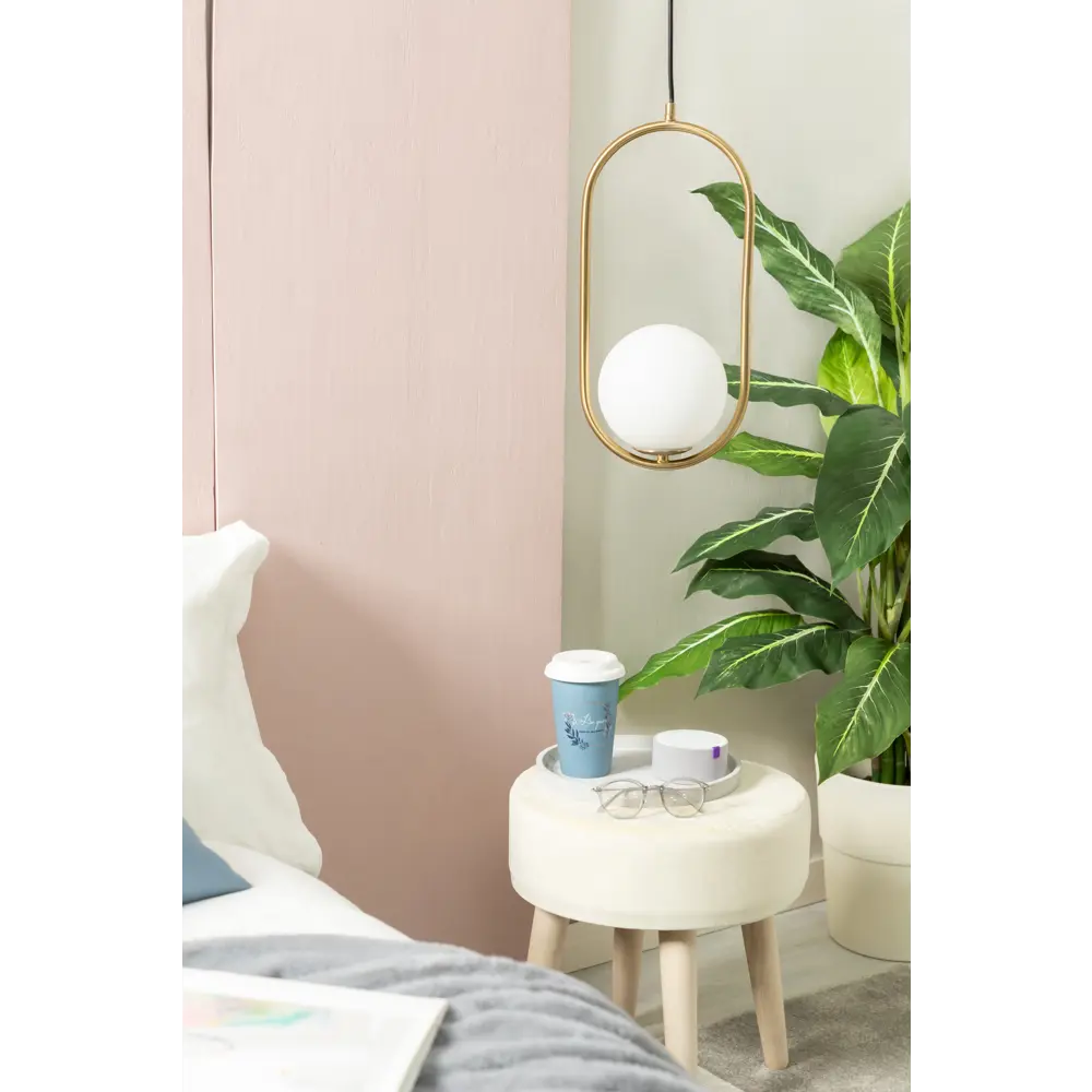 Светильник подвесной Aleesha TL1228H-01GD, 1 лампа, 8 м², цвет золотой/белый Toplight STLM-2102115 - Вид №2