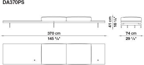B&B Italia 3-х местный тканевый диван с шезлонгом Dock sun-id-1355318 - Вид №144