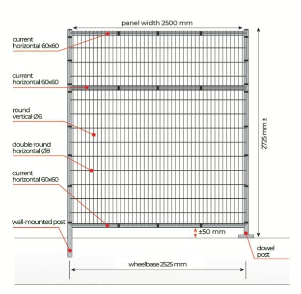 Забор для спортивных площадок из сварной сетки OFFICINE D'AMICO Vera Sport ARCH-00050240 - Вид №2