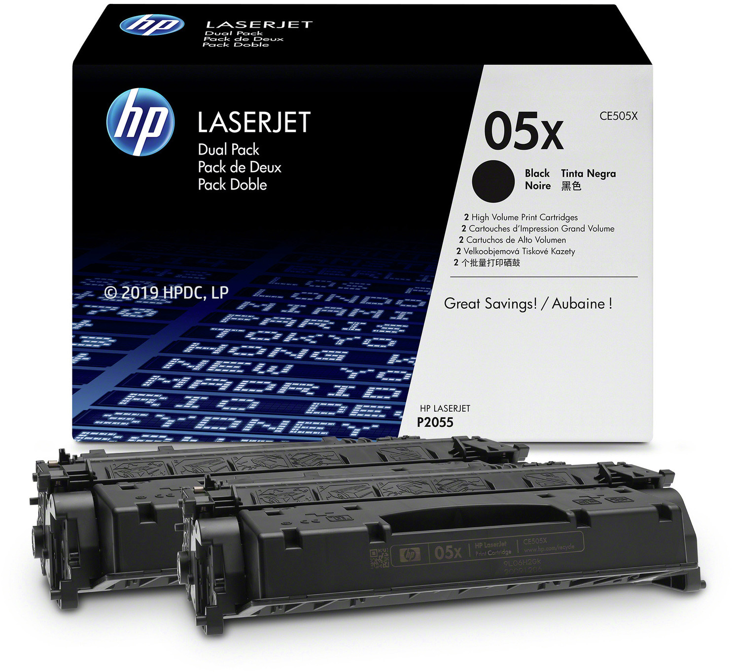 CE505XD laserjet ce505x dual pack black print cartridge HP Santreyd  - Вид №2