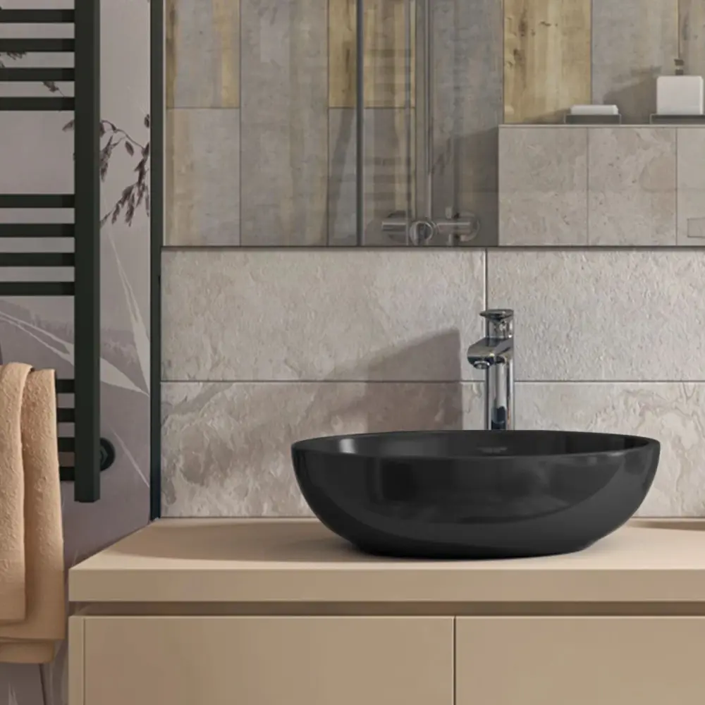 SANITA LUXE Ringo Slim — элегантная накладная раковина из черного фарфора 82349057 STLM-0025115 - Вид №4